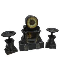 Zegar granitowy z świecznikami - sklep internetowy, sprzedaż online 