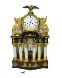 Kominkowy zegar portykowy w stylu empire - sklep internetowy, sprzedaż online 